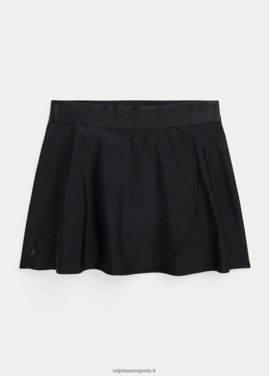 jupe-short à effet portefeuille stretch 46T60T7429 enfants Ralph Lauren noir