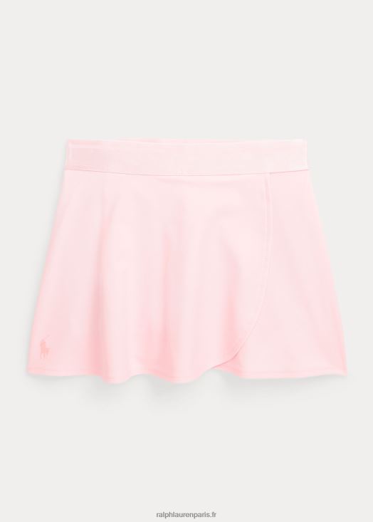 jupe-short à effet portefeuille stretch 46T60T7430 enfants Ralph Lauren rose acacia