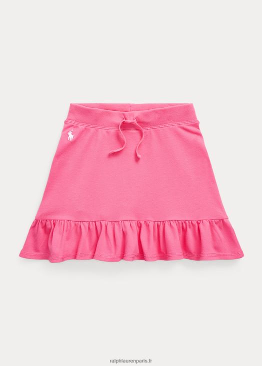 jupe-short en résille stretch à volants 46T60T6971 enfants Ralph Lauren rose du désert