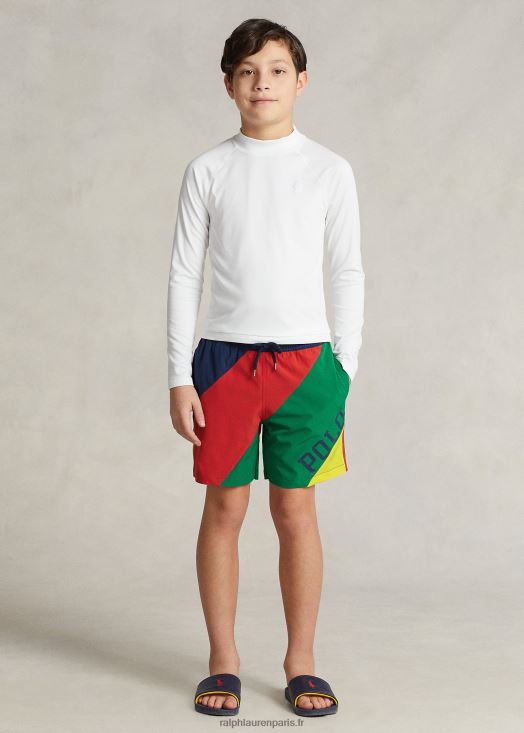 maillot de bain stretch traveller 46T60T5976 enfants Ralph Lauren bloc de couleur