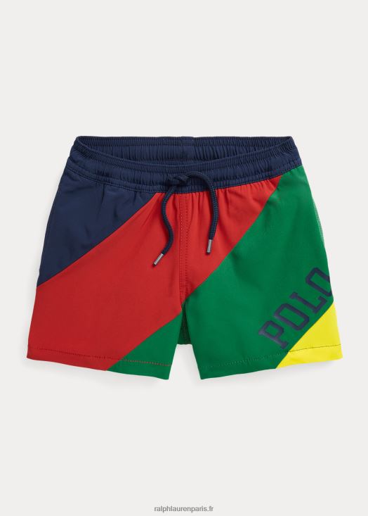 maillot de bain stretch traveller 46T60T9795 enfants Ralph Lauren bloc de couleur