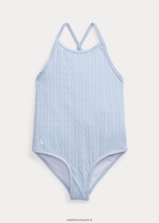 maillot de bain une pièce en jacquard stretch 46T60T6871 enfants Ralph Lauren bureau bleu