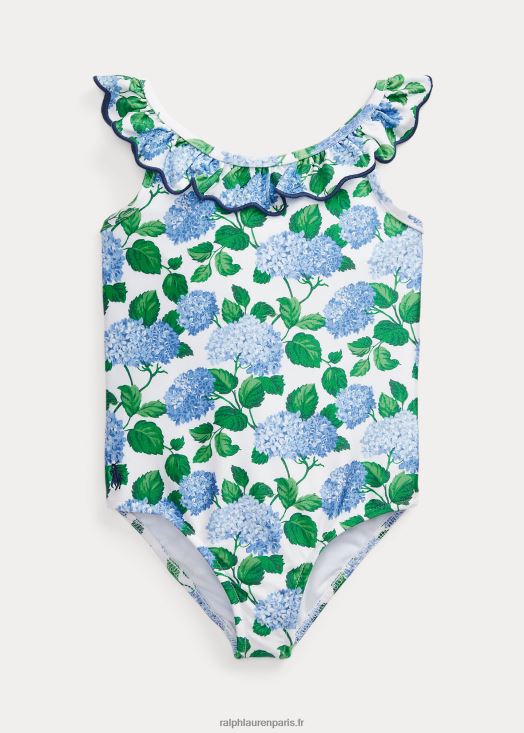 maillot de bain une pièce volanté fleuri 46T60T6864 enfants Ralph Lauren lenox hortensia floral