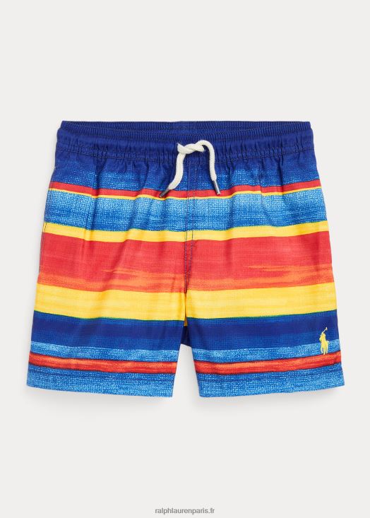 maillot de bain voyageur 46T60T5855 enfants Ralph Lauren bande bleue/jaune