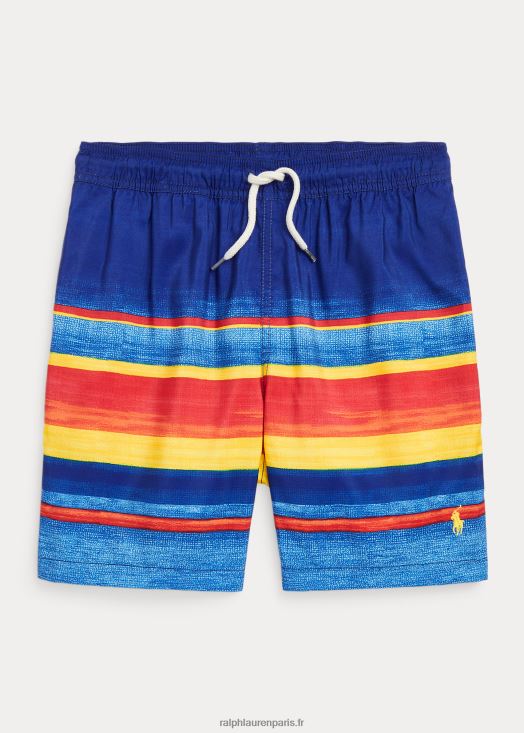 maillot de bain voyageur 46T60T6226 enfants Ralph Lauren bande bleue/jaune