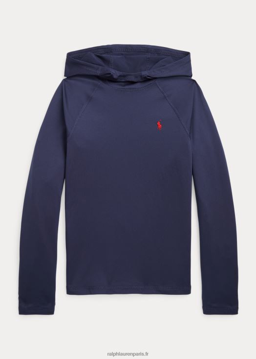 maillot de performance à capuche rash guard 46T60T6238 enfants Ralph Lauren marine raffinée