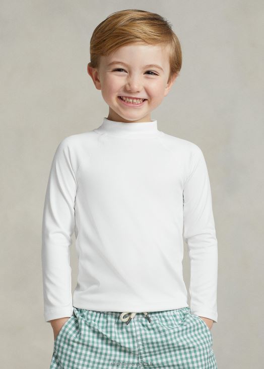 maillot de performance rash guard 46T60T5655 enfants Ralph Lauren en céramique blanche