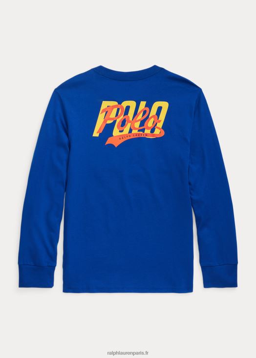 t-shirt à manches longues en jersey à logo 46T60T6669 enfants Ralph Lauren étoile saphir