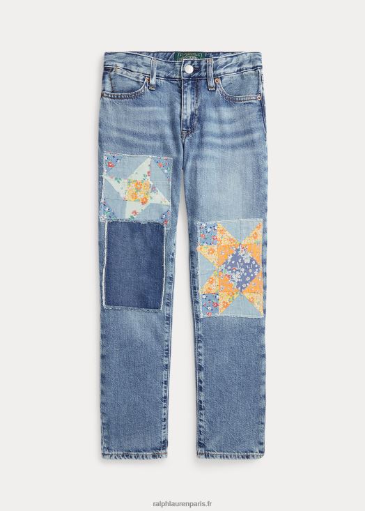 jean slim boyfriend astor patchwork 46T60T7156 enfants Ralph Lauren lavage molera