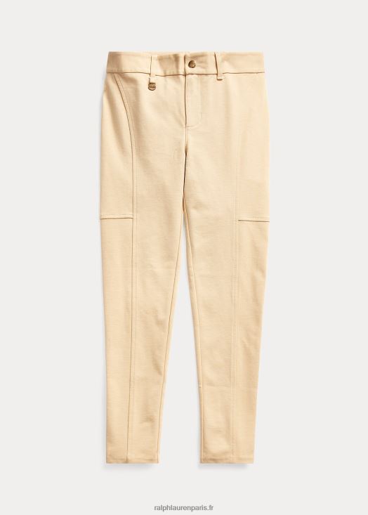 legging en coton mélangé stretch 46T60T7209 enfants Ralph Lauren kaki d'automne