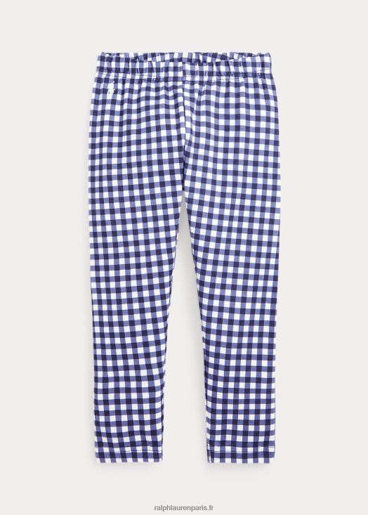 legging en jersey stretch vichy 46T60T7397 enfants Ralph Lauren vichy bleu