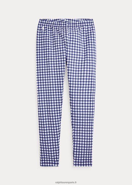 legging en jersey stretch vichy 46T60T7564 enfants Ralph Lauren vichy bleu
