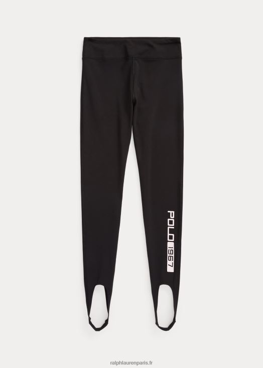 legging interlock stretch à étriers 46T60T7611 enfants Ralph Lauren noir