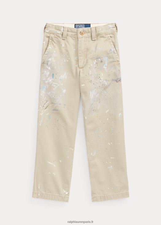 pantalon chino coupe classique à éclaboussures de peinture 46T60T6482 enfants Ralph Lauren lavage tavernier