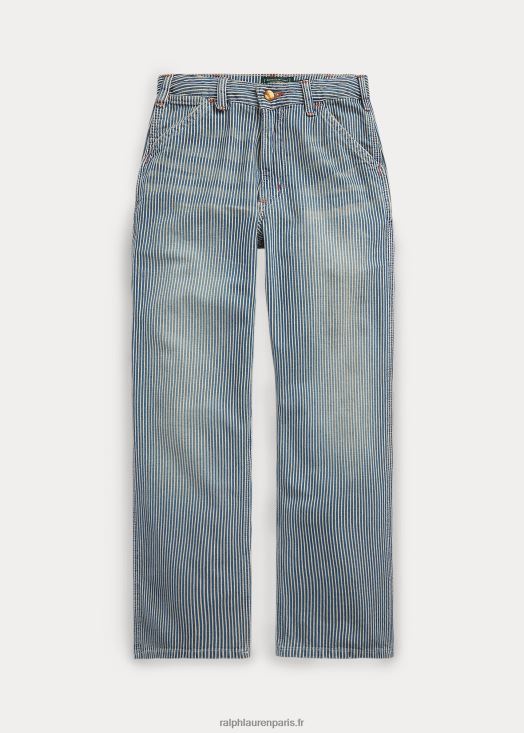 pantalon de charpentier en denim à rayures 46T60T6184 enfants Ralph Lauren lavage windley