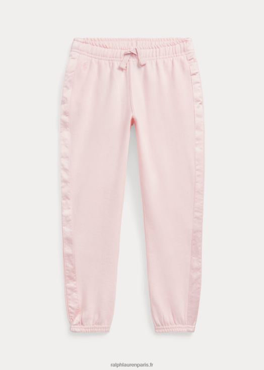 pantalon de jogging en molleton à rayures 46T60T7436 enfants Ralph Lauren rose acacia