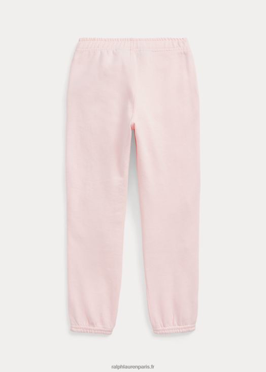 pantalon de jogging en molleton à rayures 46T60T7436 enfants Ralph Lauren rose acacia