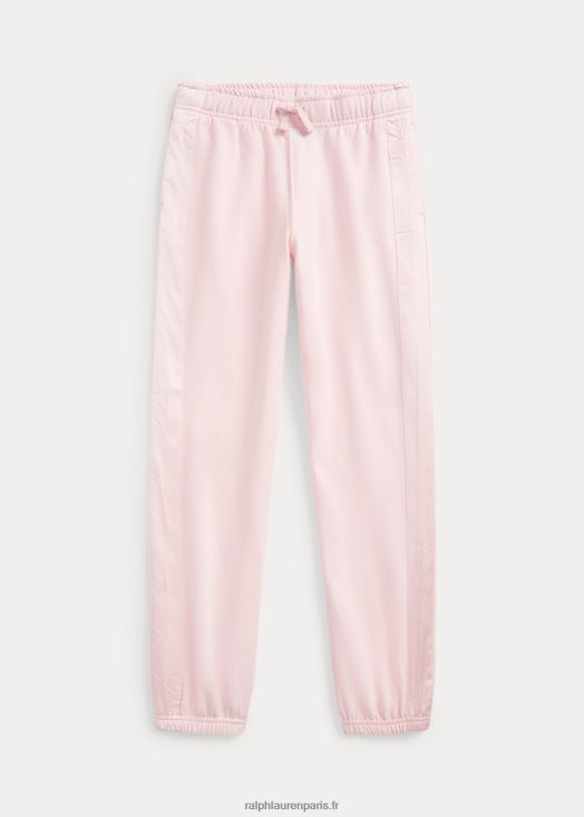 pantalon de jogging en molleton à rayures 46T60T7607 enfants Ralph Lauren rose acacia