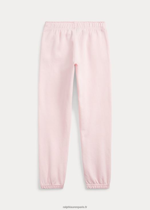 pantalon de jogging en molleton à rayures 46T60T7607 enfants Ralph Lauren rose acacia