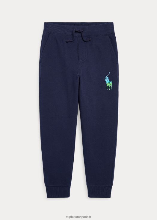 pantalon de jogging en polaire big pony ombré 46T60T6503 enfants Ralph Lauren marine de croisière