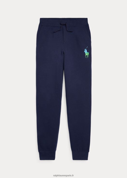 pantalon de jogging en polaire big pony ombré 46T60T6639 enfants Ralph Lauren marine de croisière