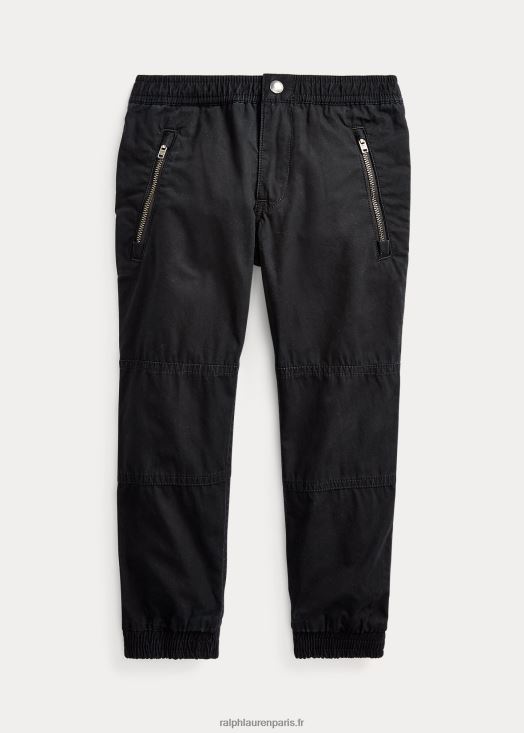 pantalon de jogging en popeline de coton 46T60T5923 enfants Ralph Lauren noir