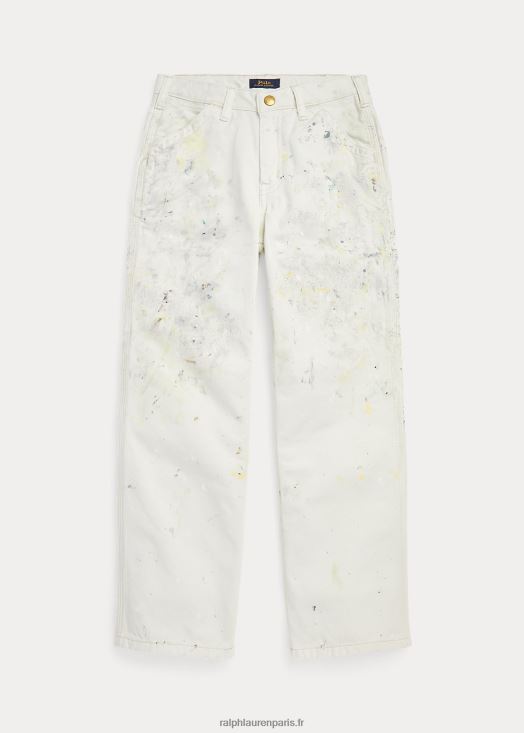 pantalon de peintre en sergé 46T60T6684 enfants Ralph Lauren lavage saxton