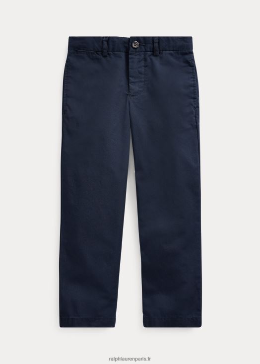 pantalon en sergé flex abrasif coupe droite 46T60T5760 enfants Ralph Lauren marine de newport