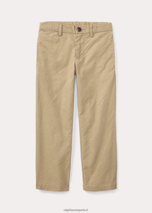 pantalon en sergé flex abrasif coupe droite 46T60T5761 enfants Ralph Lauren kaki classique
