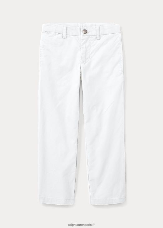 pantalon en sergé flex abrasif coupe droite 46T60T5762 enfants Ralph Lauren blanc