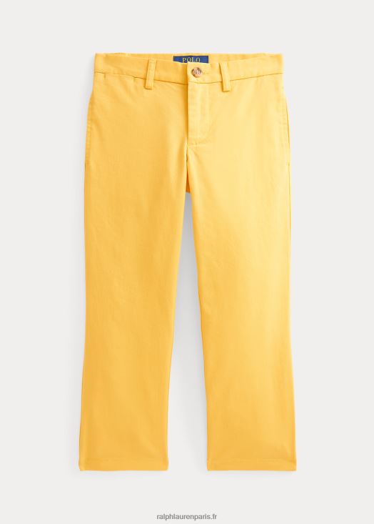 pantalon en sergé flex abrasif coupe droite 46T60T5764 enfants Ralph Lauren plage jaune