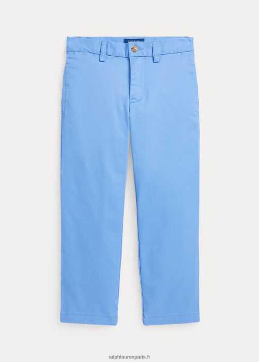 pantalon en sergé flex abrasif coupe droite 46T60T5765 enfants Ralph Lauren bleu de l'île du port