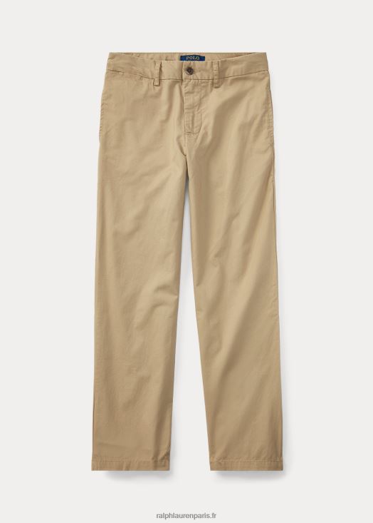 pantalon en sergé flex abrasif coupe droite 46T60T5981 enfants Ralph Lauren kaki classique