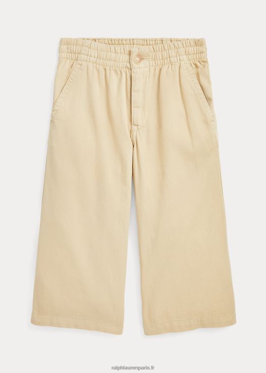 pantalon large en sergé de coton 46T60T7383 enfants Ralph Lauren crème de suif