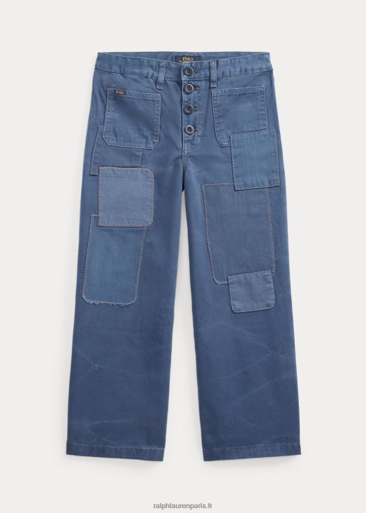 pantalon large en sergé de coton patchwork 46T60T7624 enfants Ralph Lauren lavage de zaniah