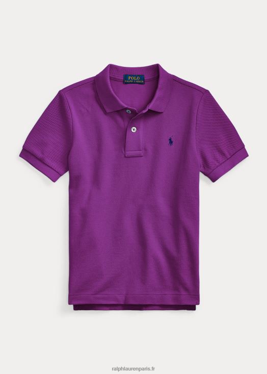 le polo iconique en maille 46T60T5687 enfants Ralph Lauren paloma violet