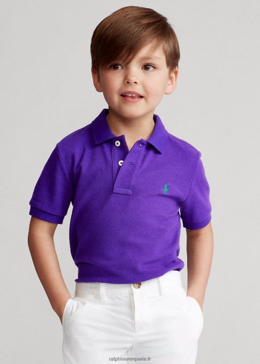 le polo iconique en maille 46T60T5689 enfants Ralph Lauren chalet violet