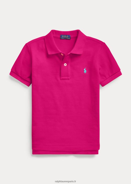le polo iconique en maille 46T60T5706 enfants Ralph Lauren ciel rose