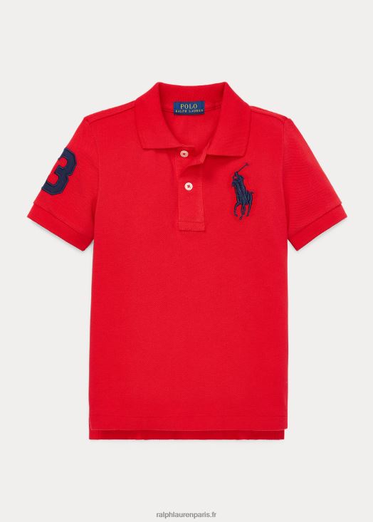 polo big pony en maille de coton 46T60T5712 enfants Ralph Lauren rl 2000 rouge