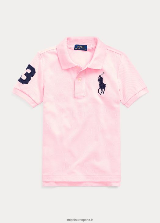 polo big pony en maille de coton 46T60T5714 enfants Ralph Lauren rose carmel