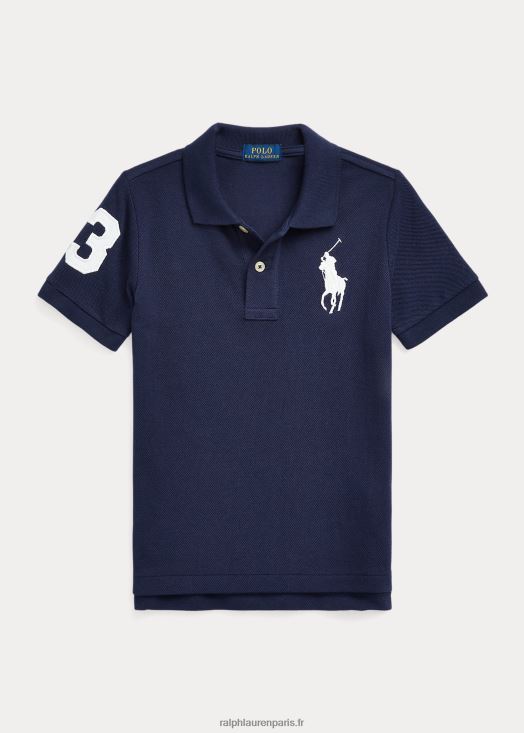 polo big pony en maille de coton 46T60T5715 enfants Ralph Lauren marine raffinée