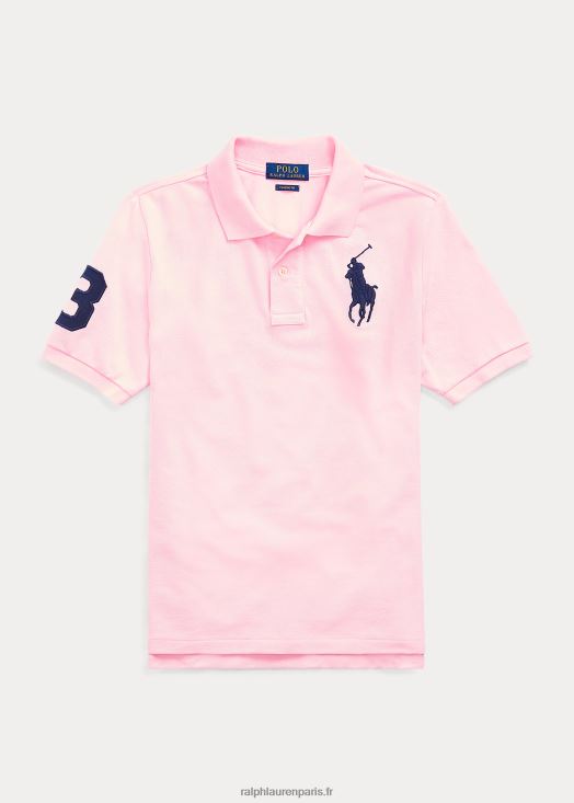 polo big pony en maille de coton 46T60T6064 enfants Ralph Lauren rose carmel