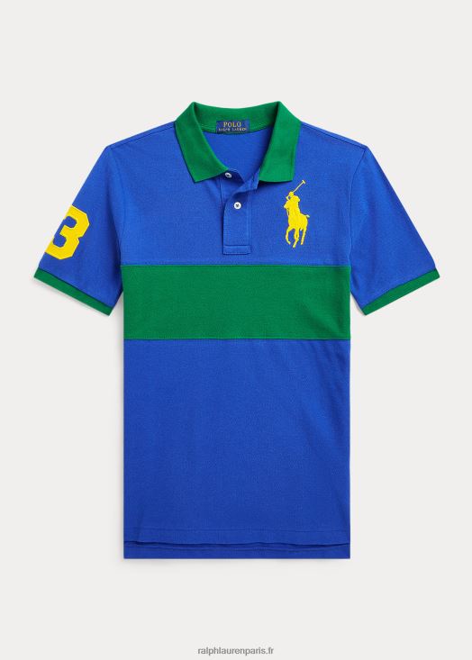 polo big pony en maille de coton 46T60T6602 enfants Ralph Lauren étoile saphir/vert