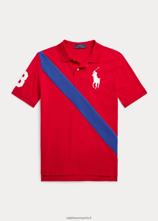 polo big pony en maille de coton 46T60T9864 enfants Ralph Lauren rl 2000 étoile rouge/saphir