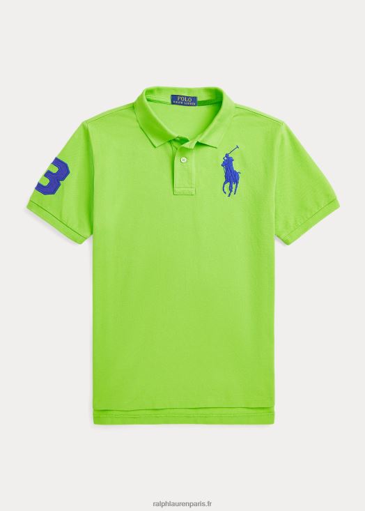 polo coupe classique en maille Big Pony 46T60T6627 enfants Ralph Lauren vert galaxie