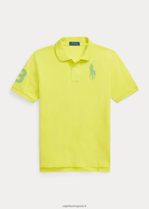 polo coupe classique en maille Big Pony 46T60T6628 enfants Ralph Lauren laser jaune