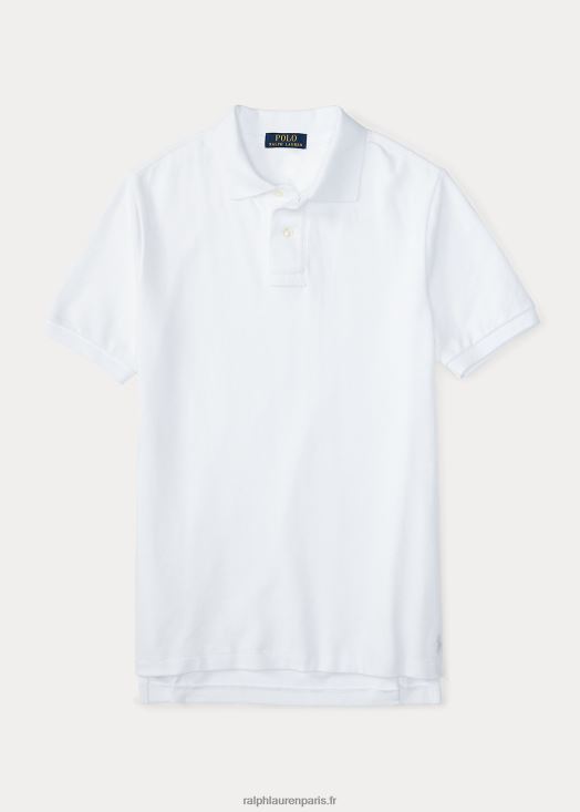 polo d'uniforme en maille de coton 46T60T6229 enfants Ralph Lauren blanc