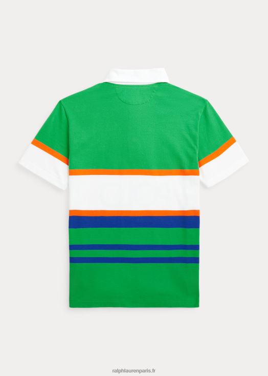 polo de rugby à manches courtes en coton à logo 46T60T9819 enfants Ralph Lauren multi vert primaire