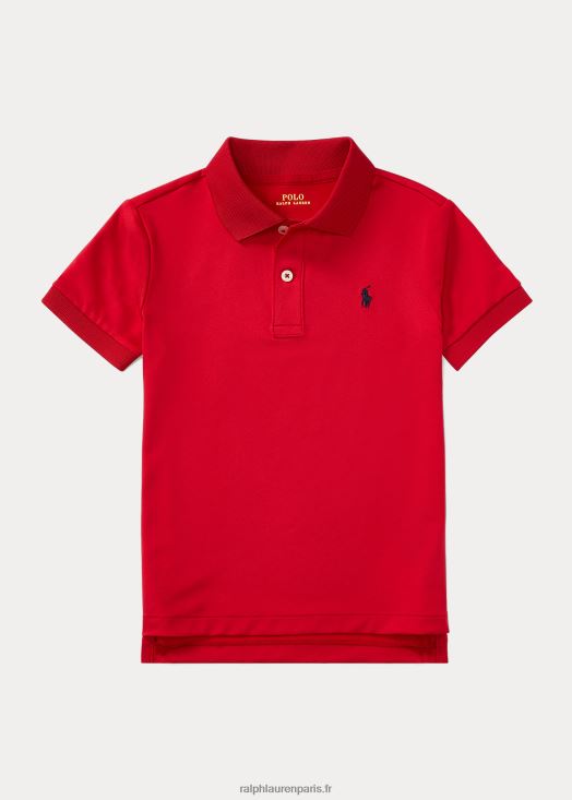 polo en jersey de performance 46T60T5942 enfants Ralph Lauren ancienne gloire rouge