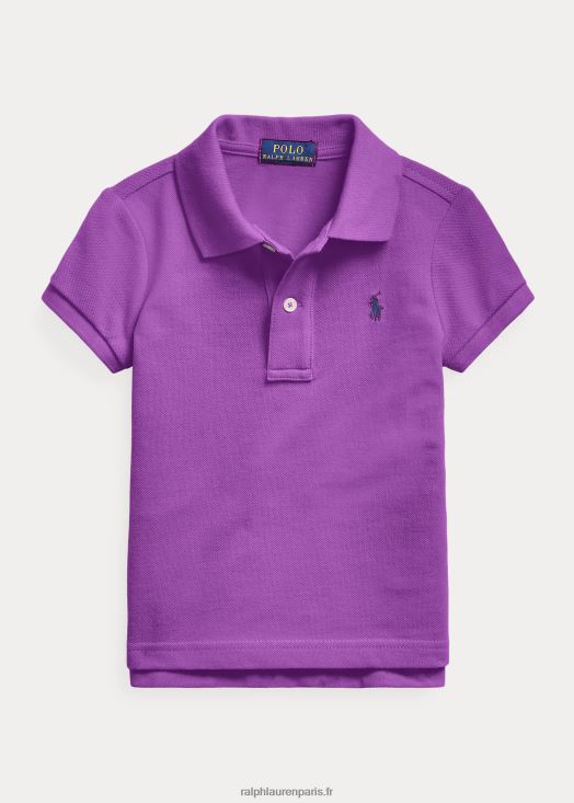 polo en maille de coton 46T60T6739 enfants Ralph Lauren paloma violet